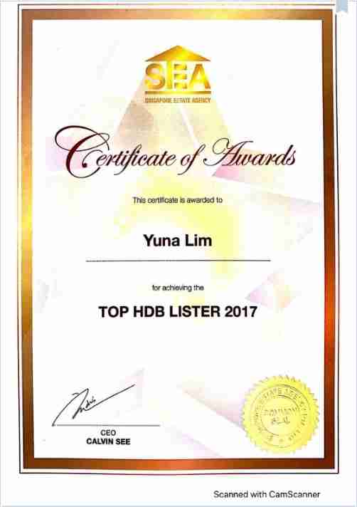 top property agent yuna lim top HDB lister 2017